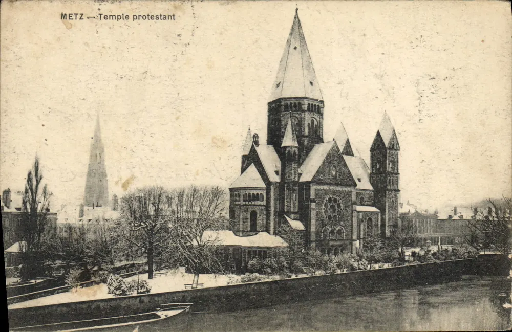 Metz — Templo protestante — Editor J. Lefebvre - Frente