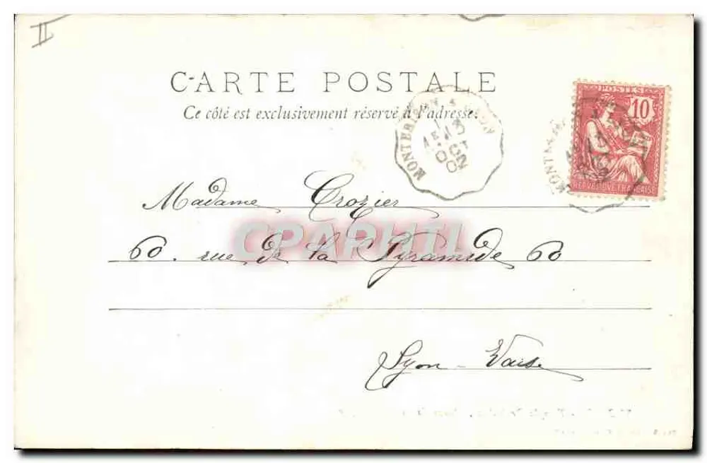 Vichy — Templo Protestante, Praça da República — CL. GALERIES PARISIENNES - Verso