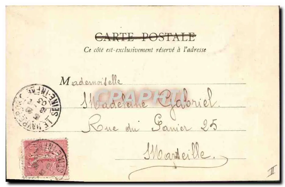 Le Havre — Templo Protestante — Rue du Lycée - Verso