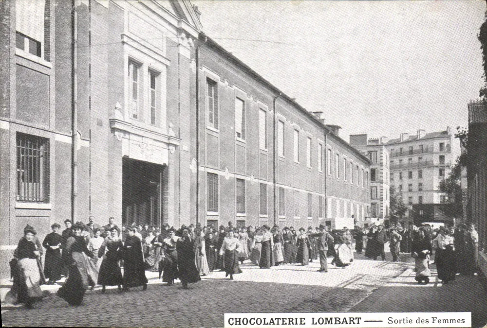 Chocolaterie Lombart — Frauen verlassen — Chocolat Lombart, Paris - Vorderseite