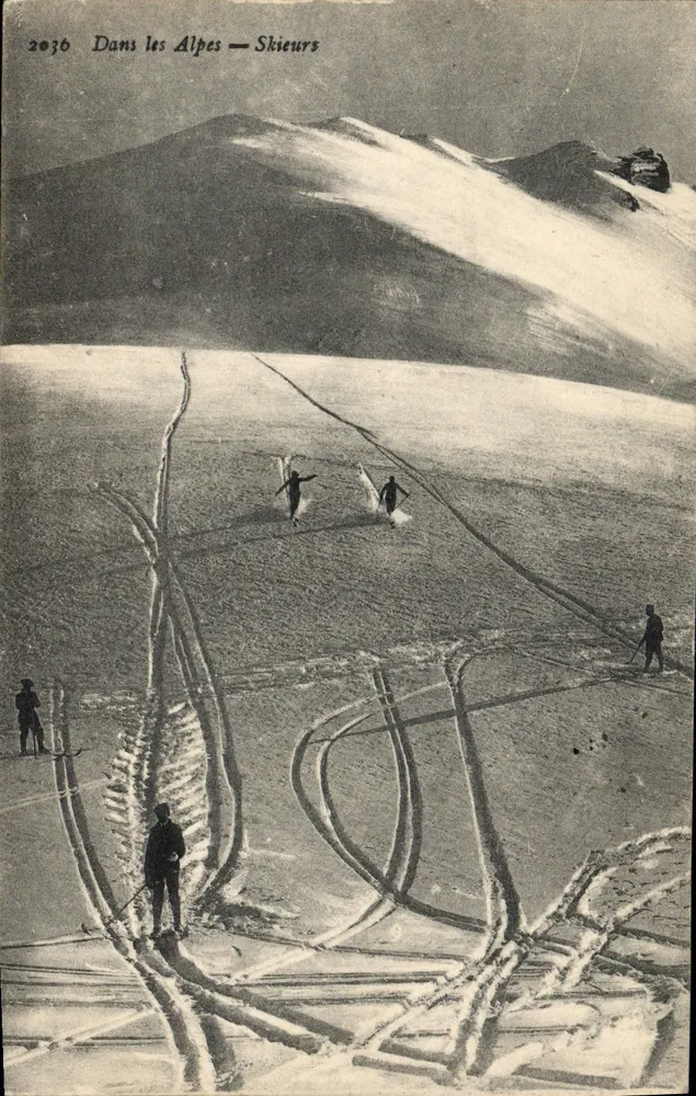 In den Alpen — Skifahrer — E. Reynaud, n° 2036 - Vorderseite