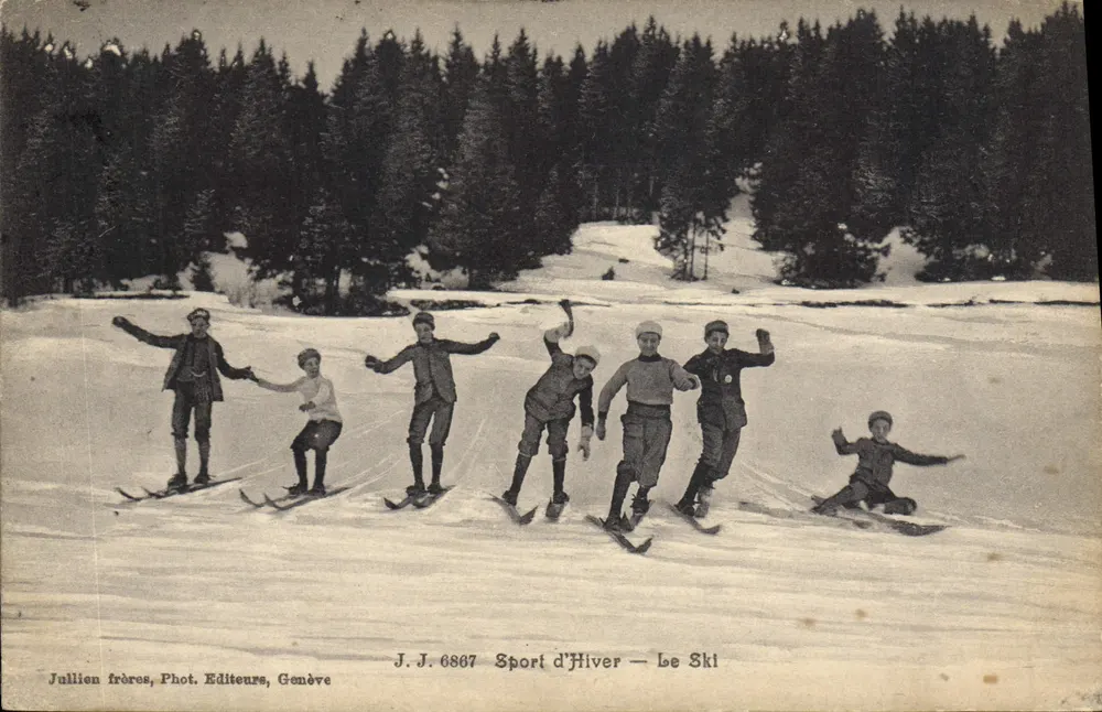 Winter-Ski — Das Ski — J.J. 6867 — Juillien frères, Phot. Editeurs, Genève - Vorderseite