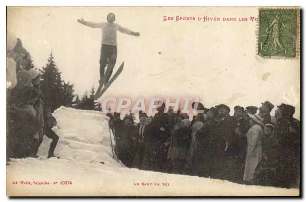 Ski-Sprung — Winter-Sport in den Wo — Ad. Walch, Salut-Jiâ - N° 40374 - Vorderseite