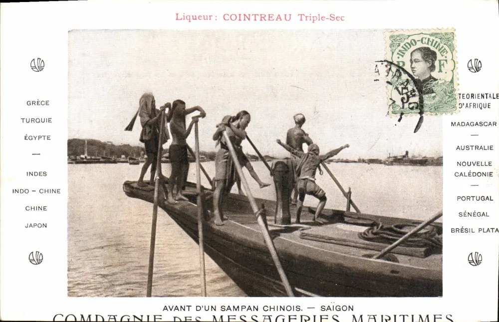 Vor einem chinesischen Sampan — Saigon — Compagnie des Messageries Maritimes - Vorderseite