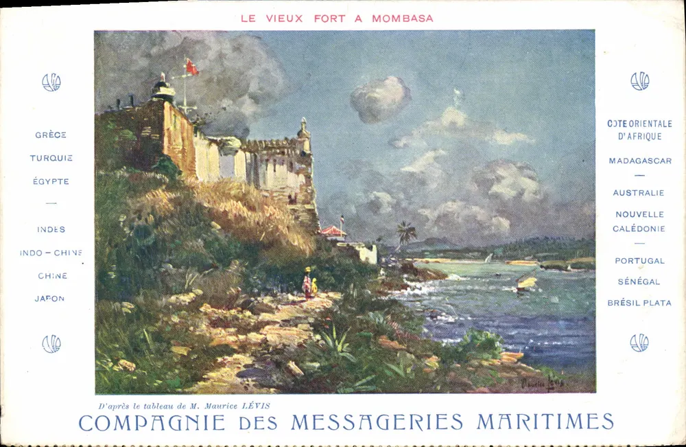 Das alte Fort in Mombasa — Compagnie des Messageries Maritimes, Verlag Devambez, Nr. III - Vorderseite