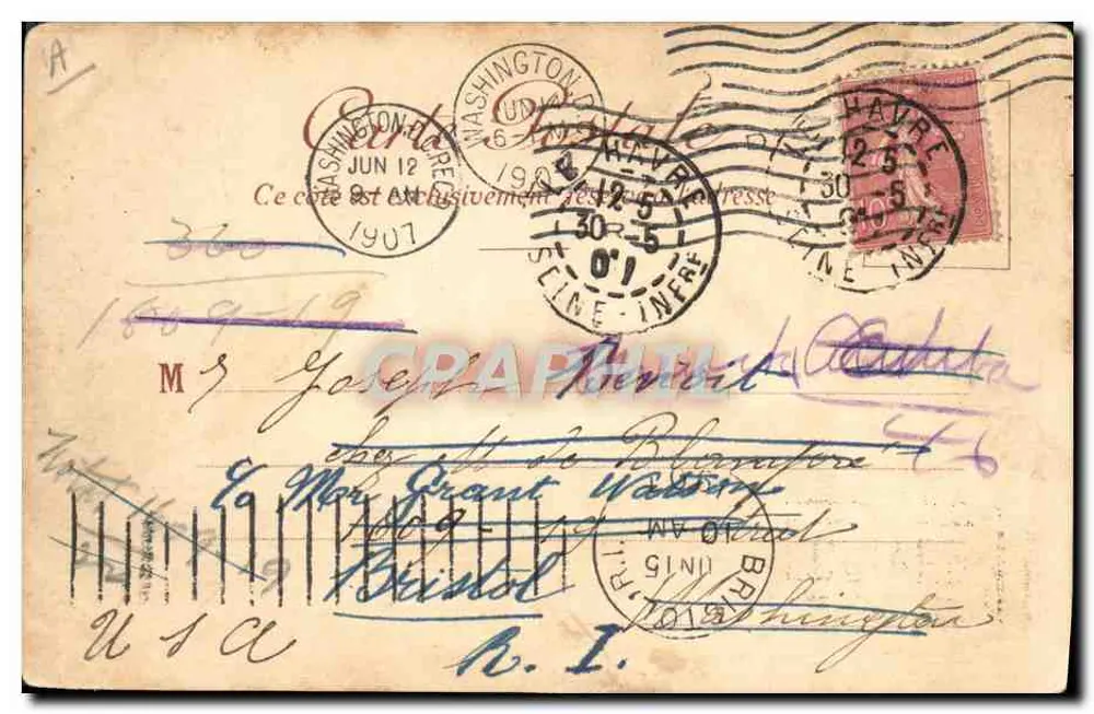 O navio de passageiro La Provence — Imp. Ch. Vernaux, Paris — n° 360 - Verso