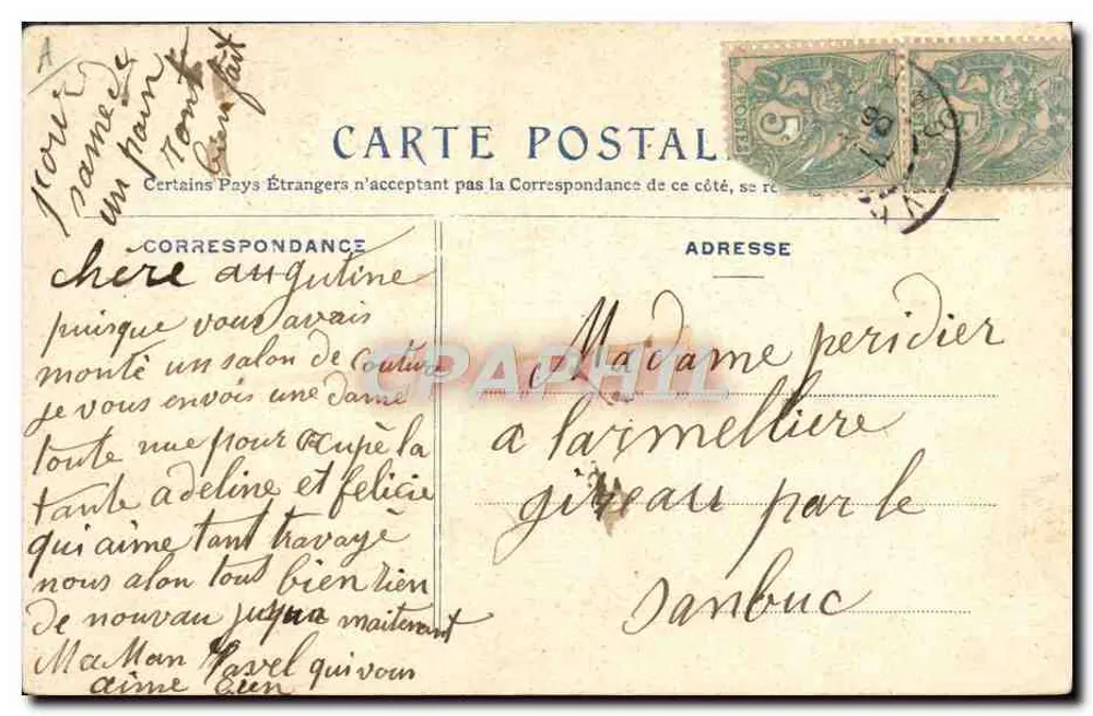 Gaby Carter — Olympia — Karteikarte Nr. 1037 - Rückseite