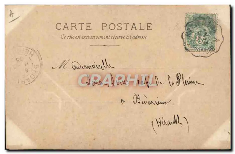 Mulher em vestido de estilo antigo — C. JALLY, Paris, série 98 — S.J.P. 54c - Verso