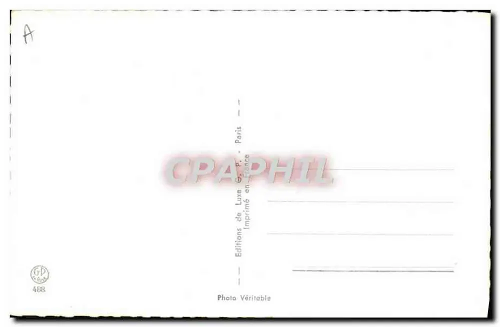 Nu sentado — pose artística — Éditions de Luva, n° 488 - Verso