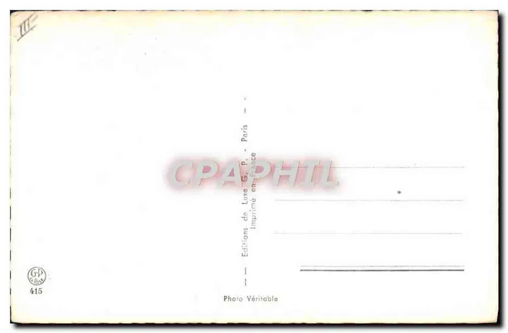 Mulher nua — pose sugestiva — Edições de Luxo G.P. n° 415 - Verso