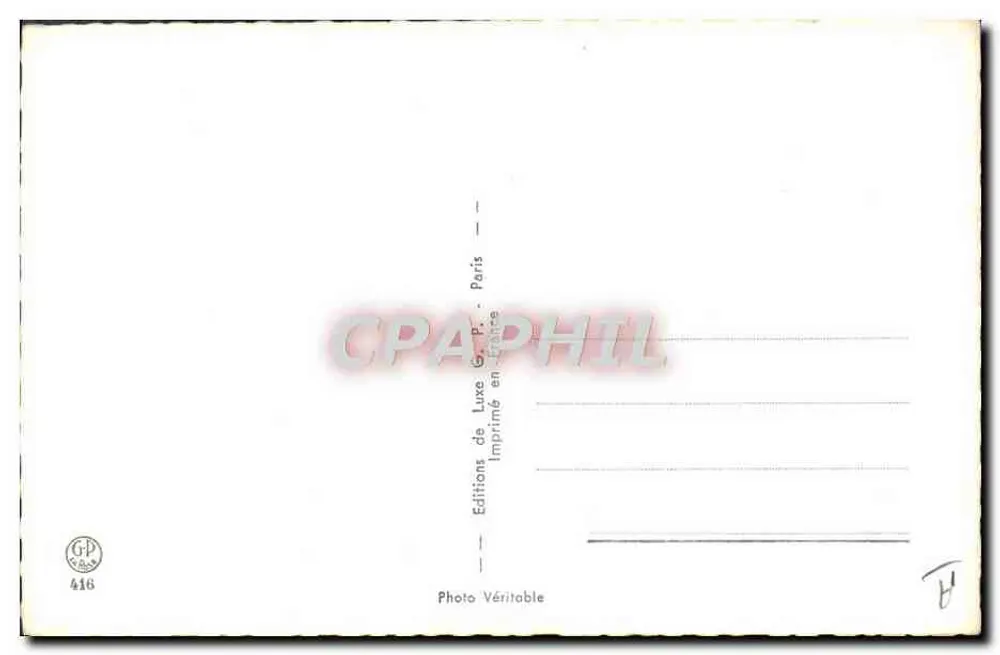 Nu sentado — pose sensual — Edições de Luxe G.P. Paris, n° 416 - Verso