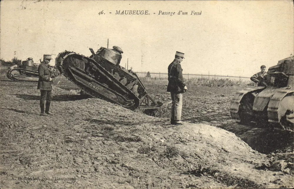 Maubeuge - Durchgang eines Grabens — A. Delhavre, Verlag, Hauturoy - Vorderseite