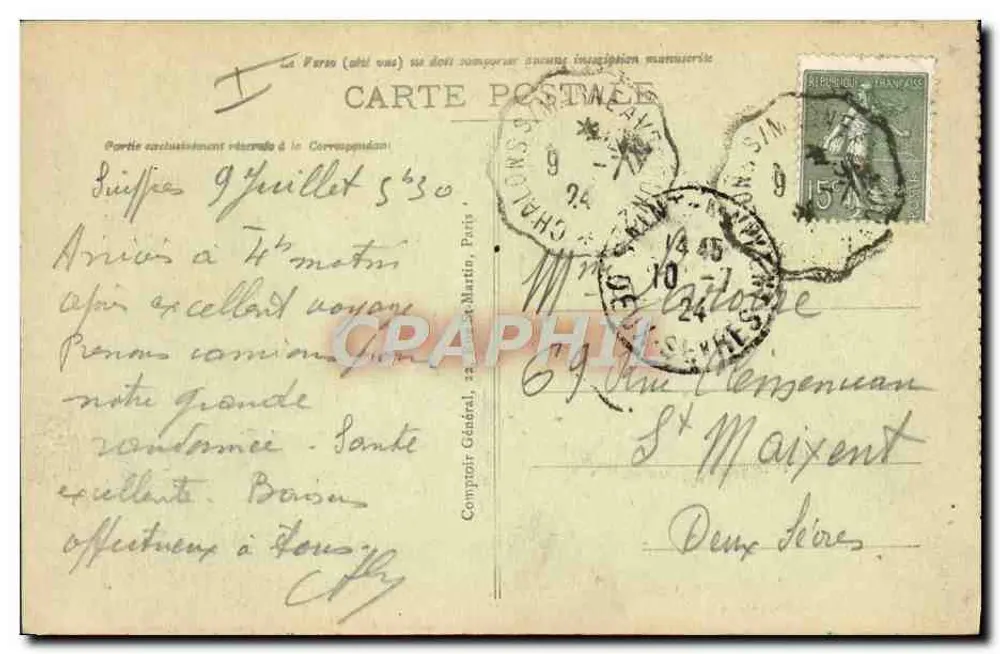 Suippes - Place de la Mairie — Militärpanzer — Verlag Suippes, Nr. 355 - Rückseite