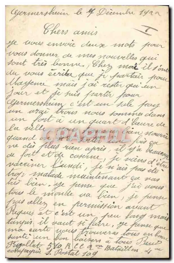 Soldat des 510. R.C.C. — Erinnerung an den 510. R.C.C. — REX 1331 - Rückseite
