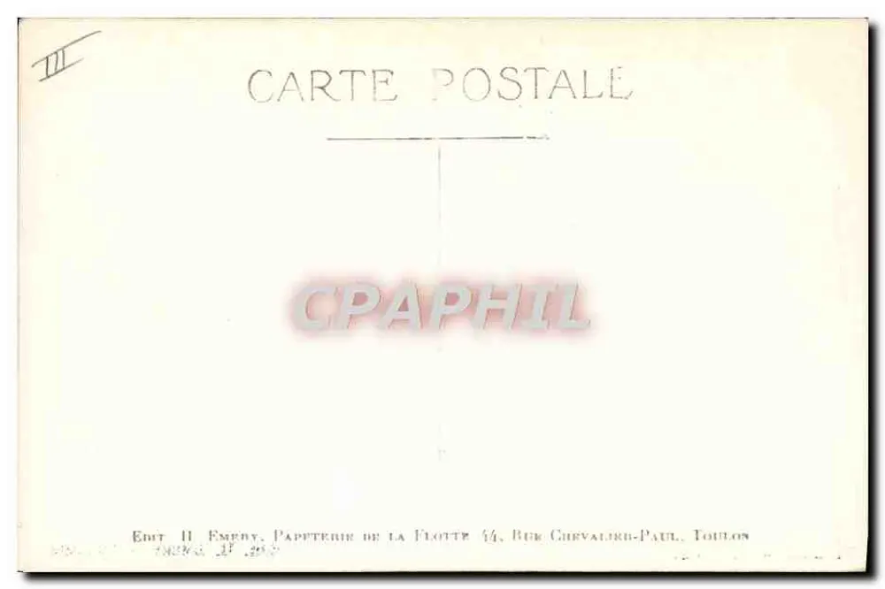 Toulon — Seine Bucht — Verlag H. EMERY — Toulon - Rückseite