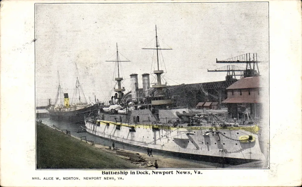 Schiff in der Werft, Newport News, Va. — FRAU ALICE W. MORTON, NEWPORT NEWS, VA. - Vorderseite