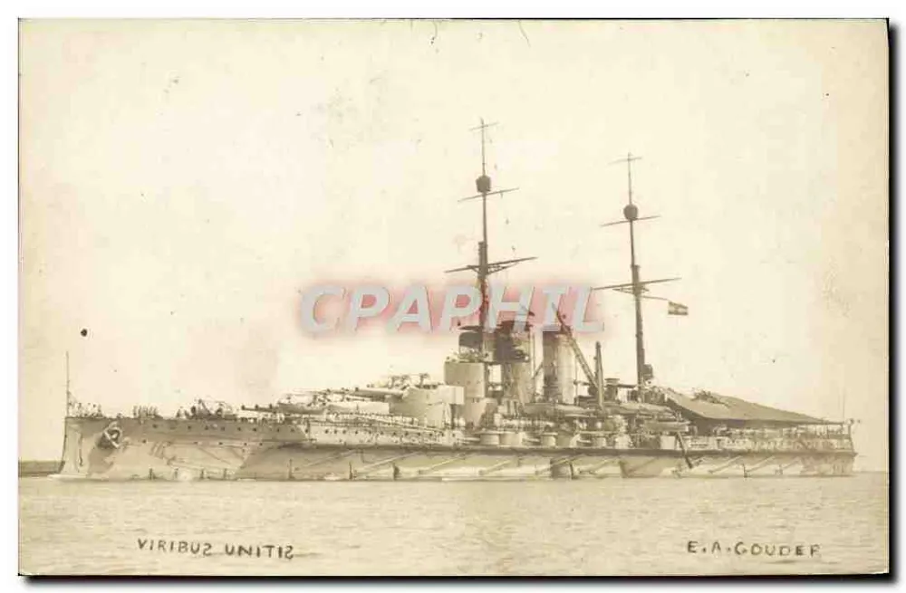 Navio de guerra — Viribus Unitis — E.A. Gouder - Frente