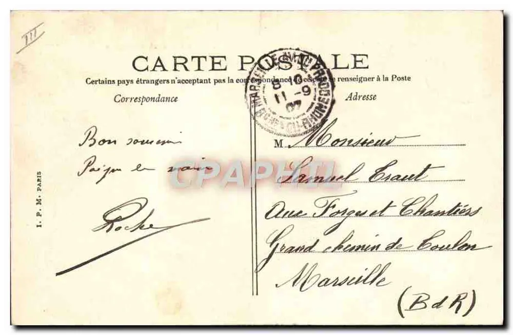 Kriegsschiff Justice — Schlachtschiff der Flotte — Édition d'Art Pl. d'Armes, Toulon - Rückseite