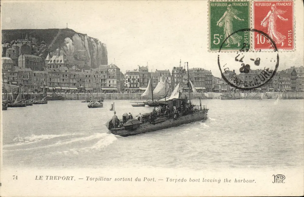 Le Tréport — Torpilleur verlässt den Hafen — JND Phot. - Vorderseite