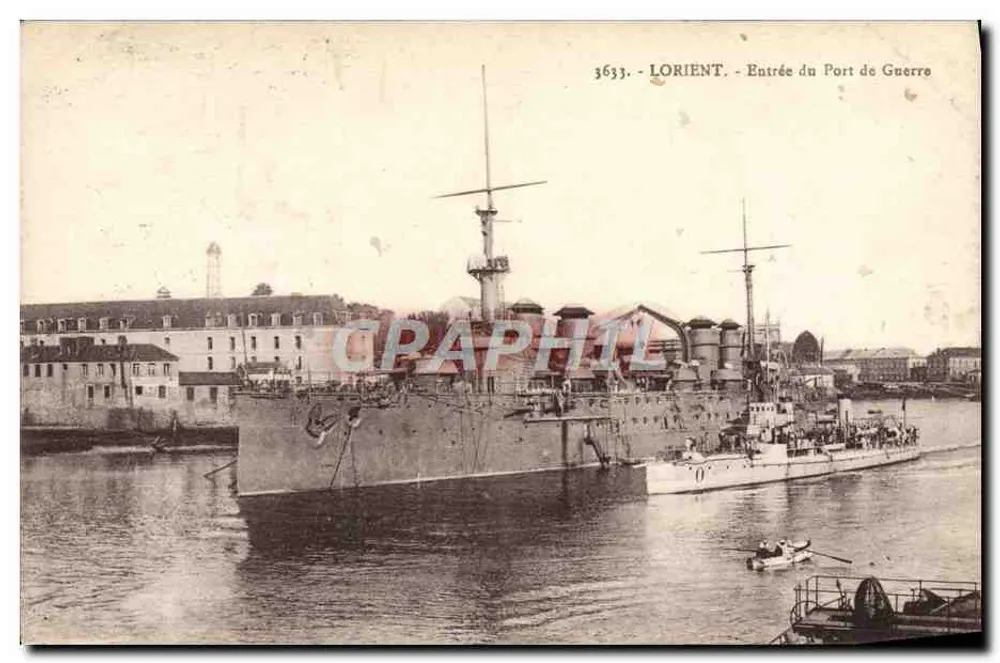 Lorient - Eingang zum Militärhafen — Nr. 3633, Verlag Laurent-Nel, Rennes - Vorderseite