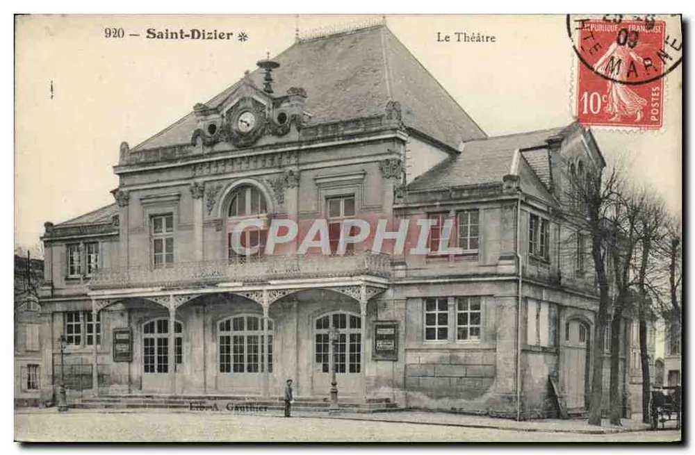 Saint-Dizier — Le Théâtre — Éd. A. Gauttier, n° 920 - Frente