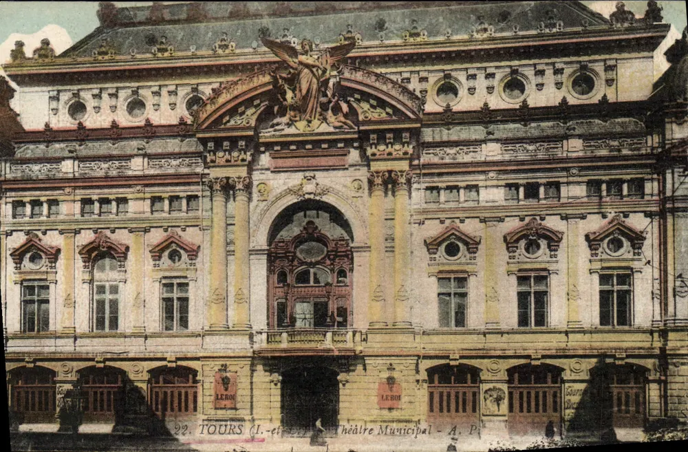 Tours (Loire-et-Cher) — Teatro Municipal — editor LEROT, n°22 - Frente
