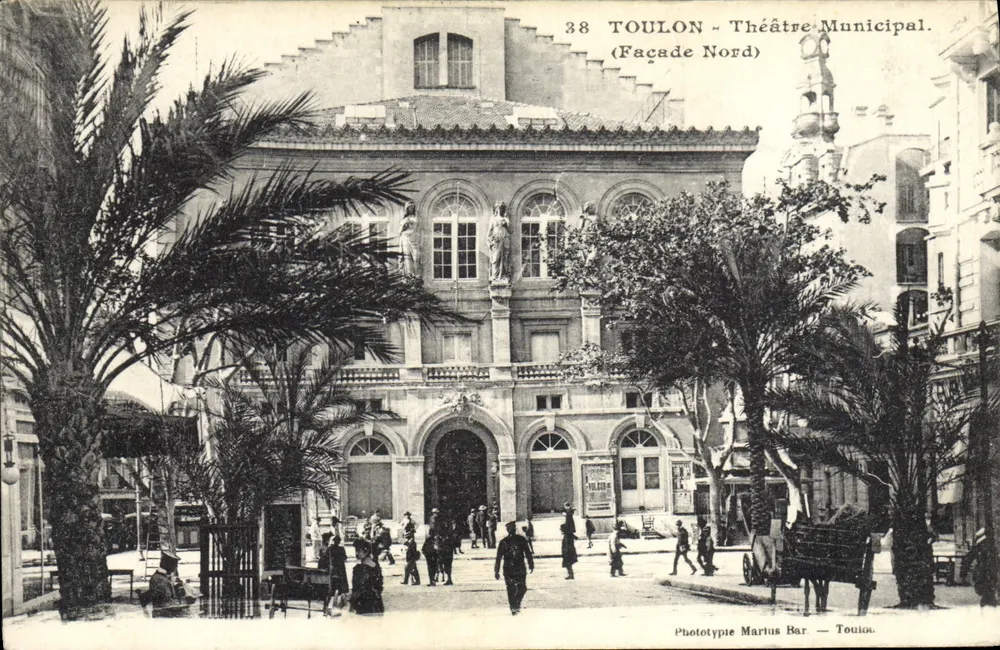 Toulon — Municipalkirche — Nordfassade — Phototypie Marius Bar — Toulon - Vorderseite