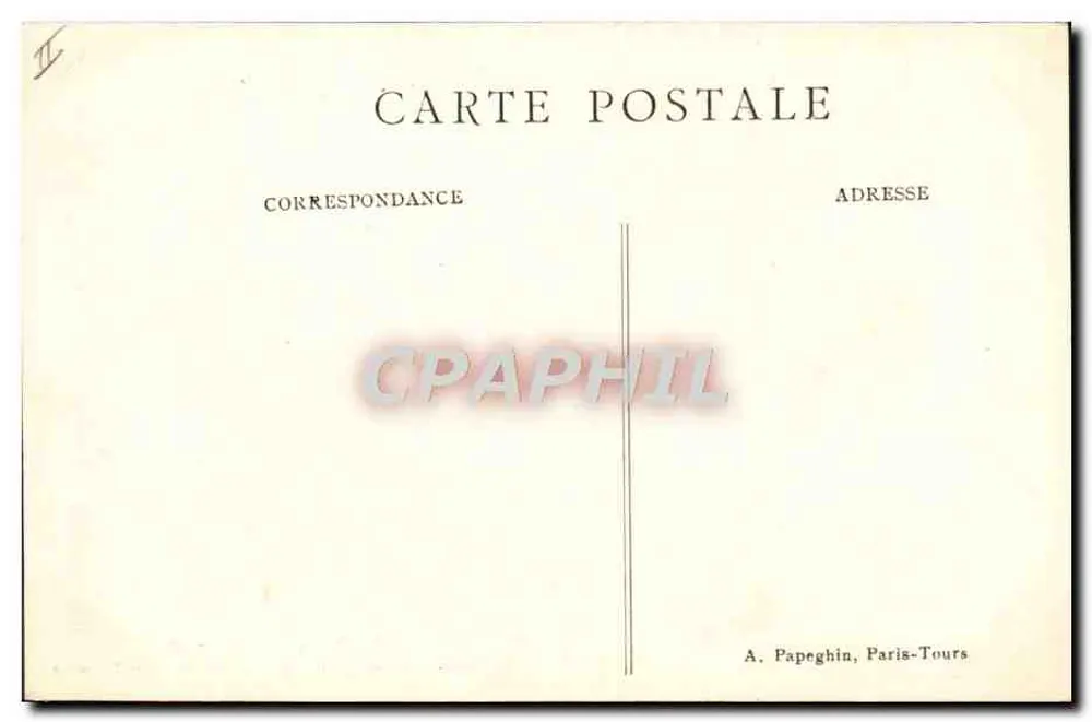 Tours (Loire-et-Loire) — O Teatro Municipal — A. Papeghin, Paris-Tours - Verso