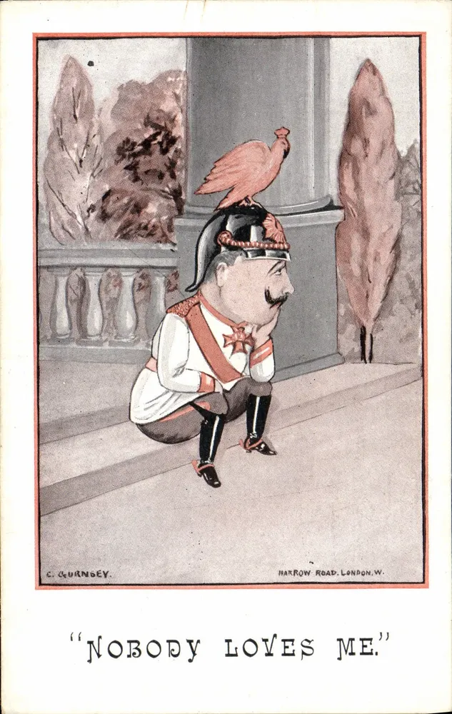 Trauriger Soldat mit einem Vogel auf dem Helm — C. Gurnsey — Harrow Road, London.W. - Vorderseite