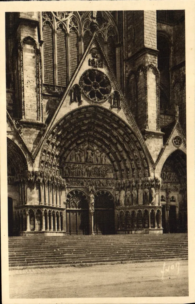 Bourges (Cher) — Ansicht der Kathedrale — Mittlerer Portal — Éditions d'Art Martel - Vorderseite