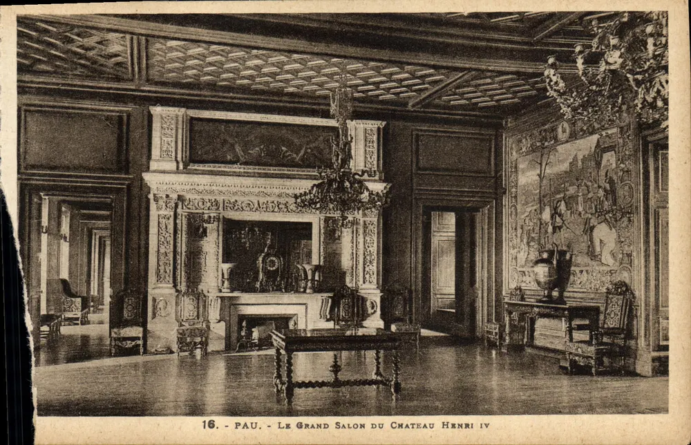 Pau - Der Große Saal des Schlosses Henri IV — Verlag Labouche Frères Toulouse, Nr. 16 - Vorderseite