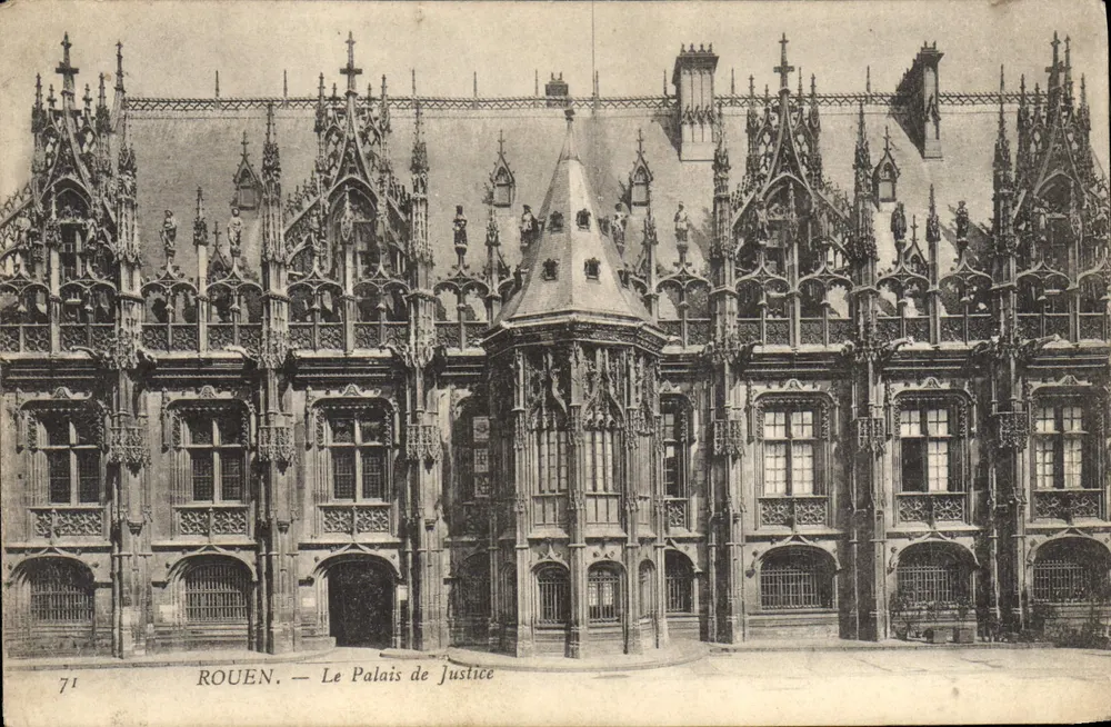 Rouen — O Palácio de Justiça — Editor desconhecido, n° 71 - Frente