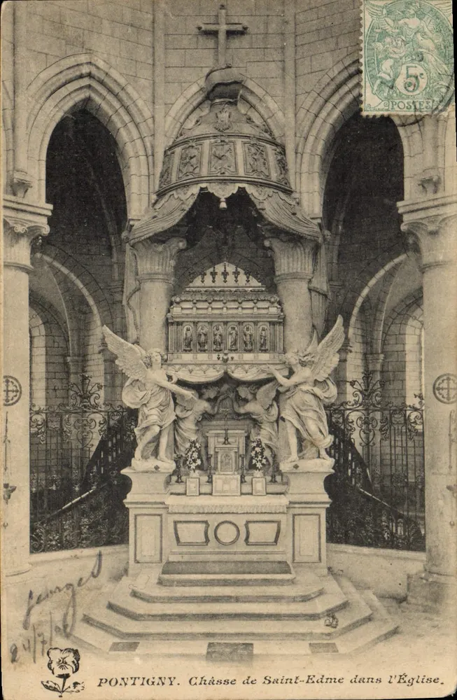 Pontigny — Caja de San Edme en la Iglesia — editor Ponge - Anverso