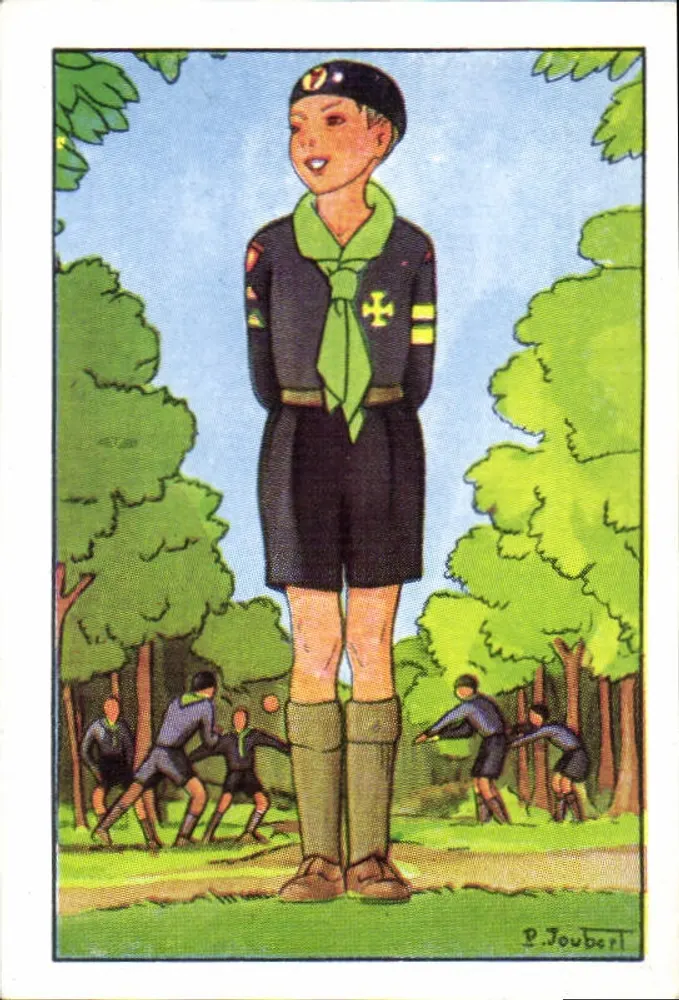 Scout in Uniform — Kapitel VII, Abzeichen Nr. 2 — P. Joubert, Chocolats Suchard - Vorderseite