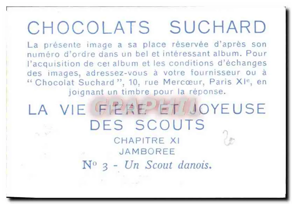 Ein dänischer Scout — Kapitel XI Jamboree — Chocolats Suchard - Rückseite