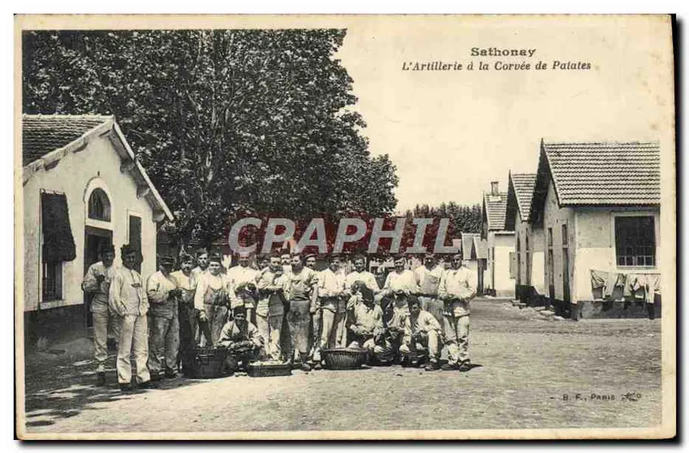Sathonay — Die Artillerie bei der Palates Corvée — B.F. Paris - Vorderseite