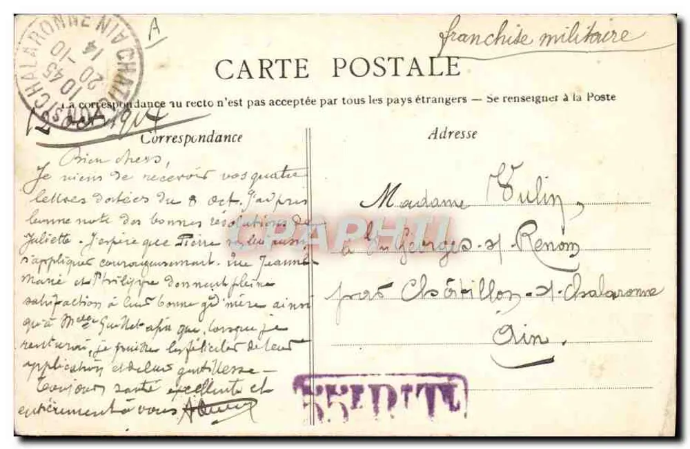 Militärszenen - Manöver - 1. Kartoffelschälen im Lager - Rückseite