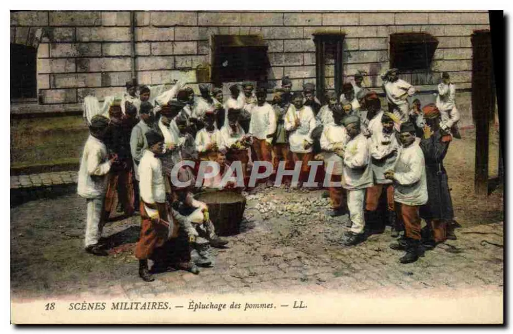 Descascamento de maçãs — Cenas Militares — LL. - Frente