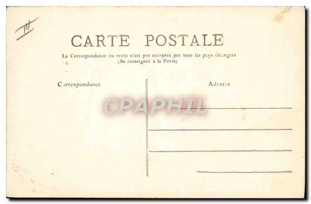 Aardappelschillen — A LA CASERNE — Collectie F. Fleury, n° 365 - Achterkant