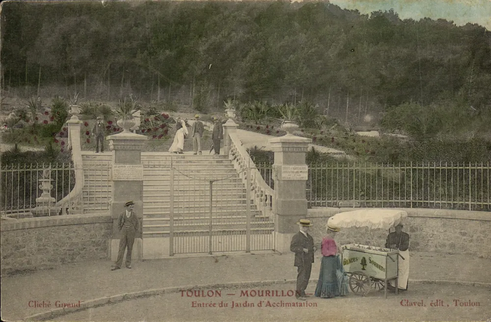 Toulon — Mourillon — Eingang zum Jardin d'Acchmatation — Clavel, Verlag, Toulon - Vorderseite
