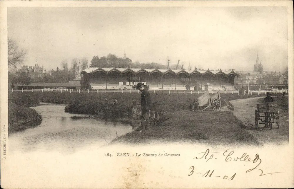 CAKN - O Campo de Corridas — J. BRESCHET, Edição em Caen, n° 164 - Frente
