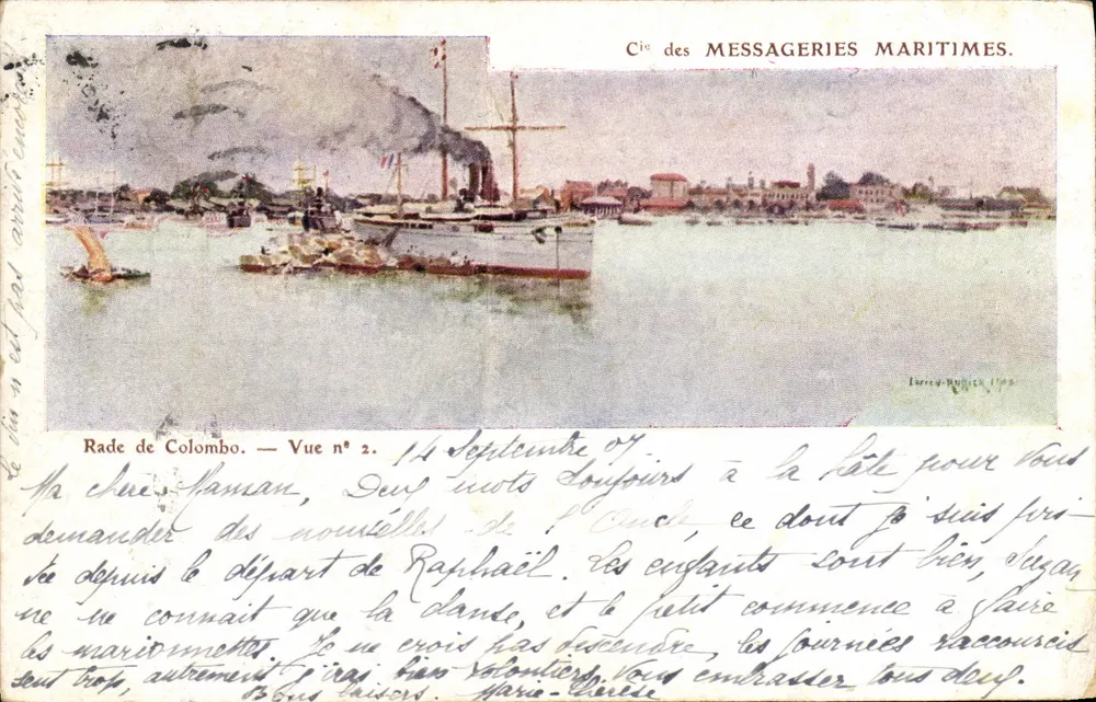 Hafen von Colombo — Ansicht Nr. 2 — Verlag E. Daluissat, Paris - Vorderseite