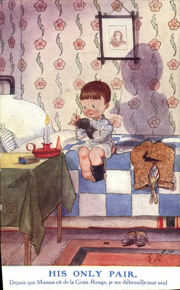 Kind allein in seinem Zimmer — Ludkate Series No. 403 — E. J. H. A. C. - Vorderseite