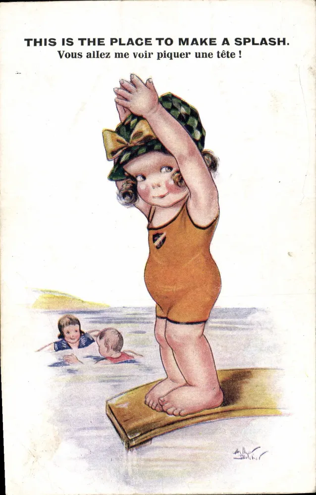 Kind auf einer Bretterbahn — Strand-Szene — Verlag Tider-Art Co. n° 3885 - Vorderseite