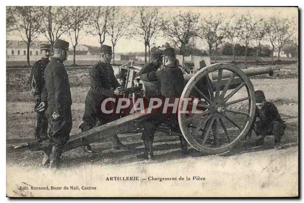 Artillerie — Ladung der Kanone — Edit. Raynaud, Bazar du Mail, Castres - Vorderseite