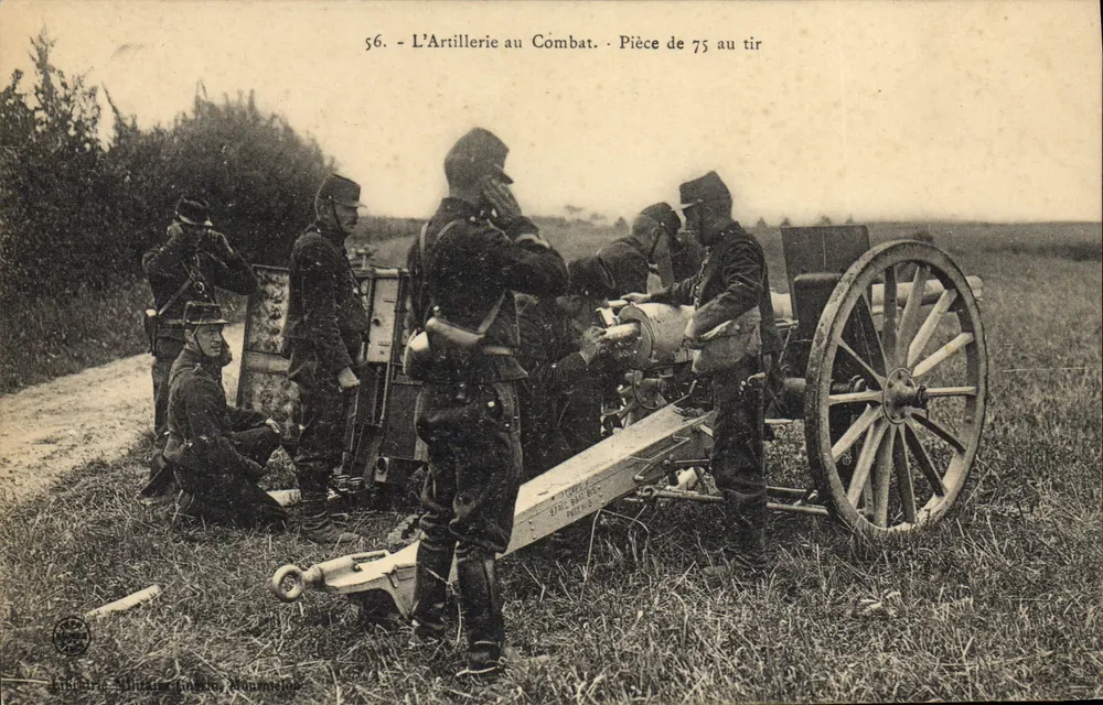 Artillerie im Einsatz — 75mm-Geschütz im Einsatz — Librairie Philippe Baudouin, Paris - Vorderseite