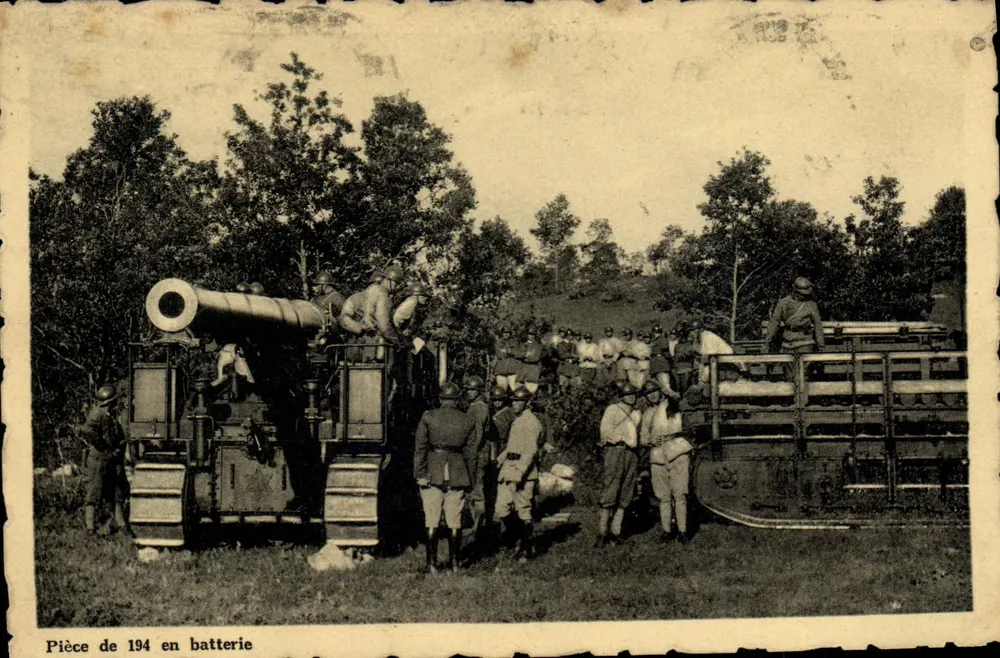 194 Artilleriegeschütz — militärisches Foto — unbekannter Verlag - Vorderseite