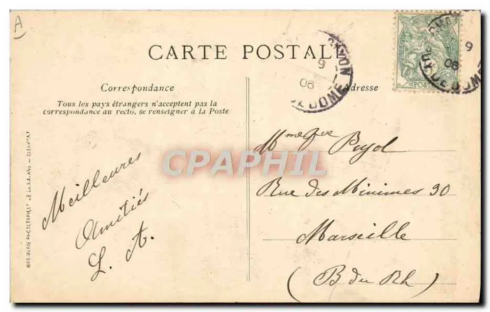 Bourrée d'Auvergne — dança tradicional — editor não identificado, n° de série 51 - Verso