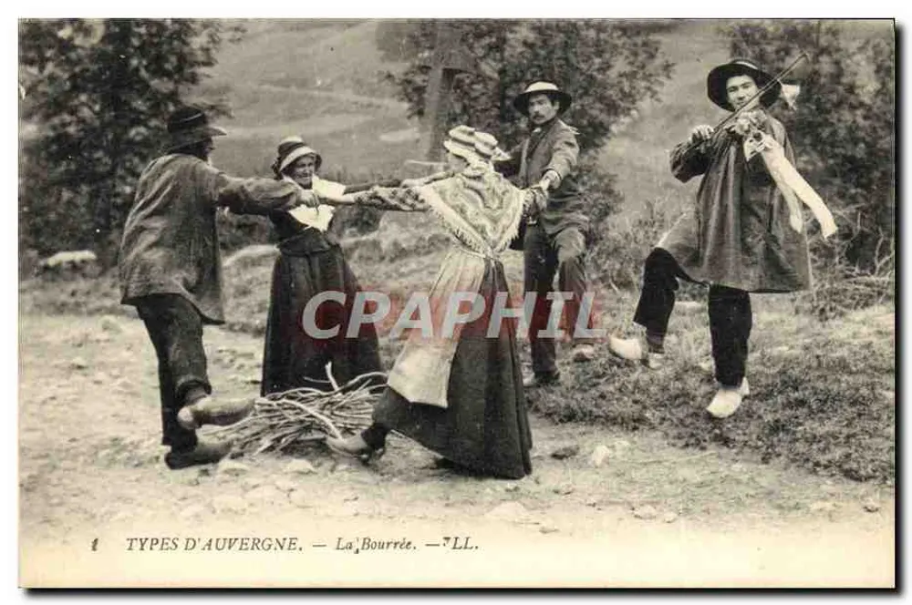 Tipos da Auvergne — A Dança da Bourrée — LL - Frente