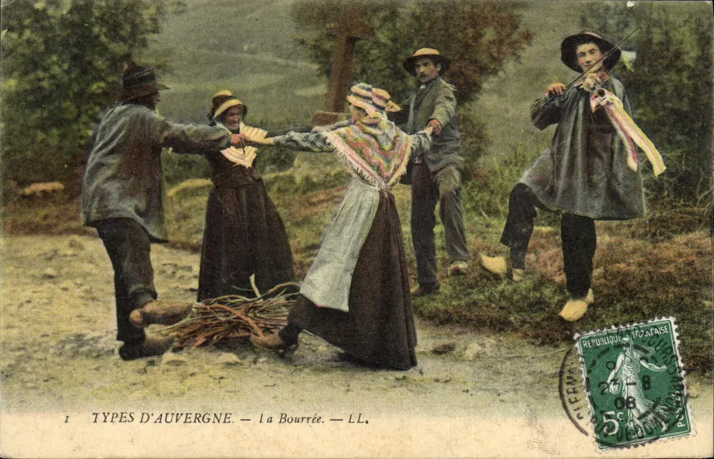 Tipos de Auvergne — a Bourrée — LL. - Frente